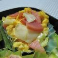 えみんちゅ＊'s cooksnap of when they made スピードもう一品！キャベツとハムの卵とじ.