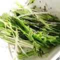 はるいろいちご's cooksnap of when they made 水菜だけのナムル風サラダ♪.