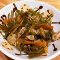 あらめとサクラ's cooksnap of when they made 茎ワカメと豚バラ炒め♪.