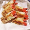 T❀mo's cooksnap of when they made 竹輪と赤ウインナーで＊まるで海老フライ.