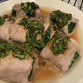 chou*'s cooksnap of when they made 豚薄切り肉のニラ巻きレンジ蒸し.