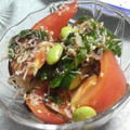 *ｿﾗ*'s cooksnap of when they made ★冷え冷えトマトと塩昆布★のゴマ油和え.