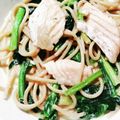 まぶたん's cooksnap of when they made 鮭とほうれん草✿クリームパスタ.