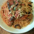 ぱんみるく's cooksnap of when they made トマトとナスとバジルの夏パスタ.