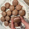 ポコぱん☆'s cooksnap of when they made バレンタイン♡簡単かわいいチョコマカロン.