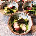 knkmym's cooksnap of when they made すし酢で！タコとわかめとキュウリの酢の物.