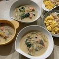 だい☆あお☆まり's cooksnap of when they made 縮みほうれん草と鮭の甘酒クリームシチュー.