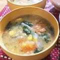 フジぽん's cooksnap of when they made 簡単♡トマトとコーンとモロヘイヤの味噌汁.