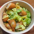 twママ's cooksnap of when they made キャベツとウインナーのカレーマヨ炒め.