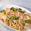 《hitomi》's cooksnap of when they made 菜の花とベーコンの和風パスタ.