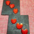 horseland's cooksnap of when they made ☺子供が喜ぶ♪かわいいいちごでハート♡☺.