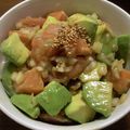 クック5NOFPV☆'s cooksnap of when they made 美肌に期待♡アボカドとサーモンのポキ丼.