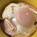ベティ３'s cooksnap of when they made ハムエッグ丼☆納豆のタレ&マヨネーズ.