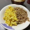 ★ゴンぎつね★'s cooksnap of when they made 簡単＊ふわふわ二色丼.