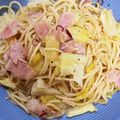 にこちゃんち's cooksnap of when they made ベーコンとキャベツのペペロンチーノ.