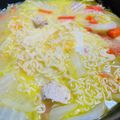 まゆたんだよ's cooksnap of when they made サッポロ一番 ガリバタ鶏塩なべ.