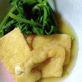 xyzクック's cooksnap of when they made かぶの葉と油揚げの炒め煮.