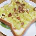 えりこ82☆'s cooksnap of when they made ＊コロコロさつま芋とすりゴマトースト＊.