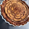 ぁゅち's cooksnap of when they made チョコの花咲く✿チーズケーキタルト.