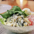 inyako's cooksnap of when they made ほうれん草とゆで卵のマカロニサラダ.
