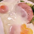 こずっぺ's cooksnap of when they made 我が家の丼。玉子とベーコンバージョン.