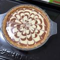 momo子真's cooksnap of when they made チョコの花咲く✿チーズケーキタルト.
