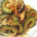 柳さき's cooksnap of when they made 美味しぃ(^O^)♪ゴーヤ入り豚キムチ♪.