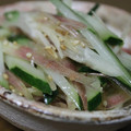 途上君's cooksnap of when they made みょうがと胡瓜の塩ゴマ油和え〜.