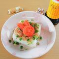 Newチヨコっと♪'s cooksnap of when they made いつもあなたに明太ネギおかか乗っけ豆腐.