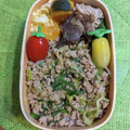 M130018's cooksnap of when they made 鶏そぼろリメイク！長ネギおかか炒め.