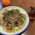 サン・サン's cooksnap of when they made 餅とキャベツと卵のお好み焼き　超簡単！.