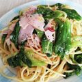 くまstar's cooksnap of when they made ハムとレタスの簡単あっさりチーズパスタ☆.