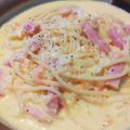 いたちゃん55's cooksnap of when they made ベーコンたっぷりのトマトカルボナーラ♪.