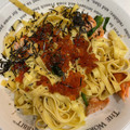 のほほん♫'s cooksnap of when they made 鮭とほうれん草といくらの和風パスタ.