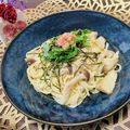 Laufen's cooksnap of when they made 明太子ときのこのパスタ.
