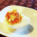 ダッフィーニーうに's cooksnap of when they made ゆで卵の鮭マヨ一味のせ♪.