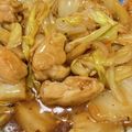 ねみねみ's cooksnap of when they made 鶏もも肉と白菜のオイスターソース炒め.