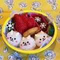 hime's cooksnap of when they made お月見うさぎちゃん団子おにぎり＊キャラ弁.