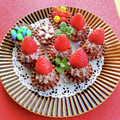 辰夫女子's cooksnap of when they made レンジ1分♬いちごチョコムースタルト.