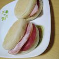 よちりん's cooksnap of when they made クリチと林檎とハムのベーグルサンド.