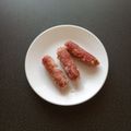 WOODs´'s cooksnap of when they made 薄い衣をまとった柚子こしょうウインナー.