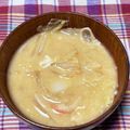 わたさな2016's cooksnap of when they made お味噌汁3(白菜とカニかまのかき玉汁).