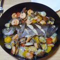 naganyo's cooksnap of when they made フライパンでいさきのアクアパッツア.