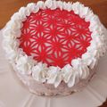 クックE04FUY☆'s cooksnap of when they made バレンタイン・鬼滅の刃風、麻の葉柄ケーキ.