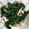 TET18's cooksnap of when they made お母さんの天かすイカほうれん草☆すごうま.