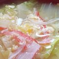 あゆたっくん's cooksnap of when they made お味噌汁3(白菜とカニかまのかき玉汁).