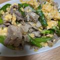 Reo14☆'s cooksnap of when they made ☆簡単☆ 豚肉とアスパラのマヨたま炒め.