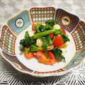 バカリャウ's cooksnap of when they made ほうれん草とトマトのわさびチーズ和え.