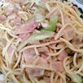 もももも☆'s cooksnap of when they made 長ネギとベーコンのバター醤油パスタ☆.