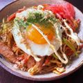 おーぶんおーぶん's cooksnap of when they made 目玉焼きのっけ！ソース焼きそば.